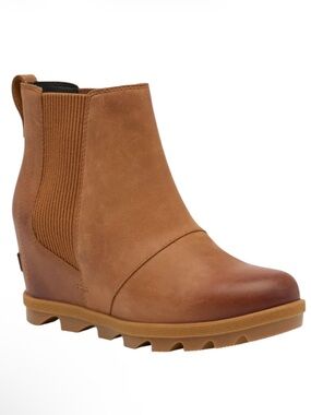 Sorel Joan Rhapsody Waterproof Leather Chelsea Boots Tan Size 9